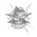 God Is Greater Than The Highs And Lows Decal - Religious decal - Faith decal - Mountains Sunshine decal - Cross Decal tattoo design idea