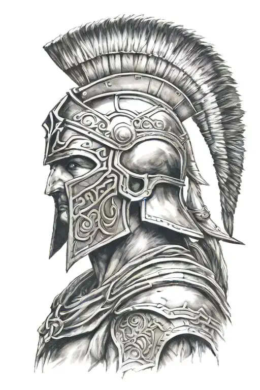 spartan warrior tattoo design idea