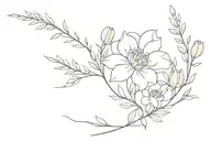 family birth flower bouquet  tattoo design idea