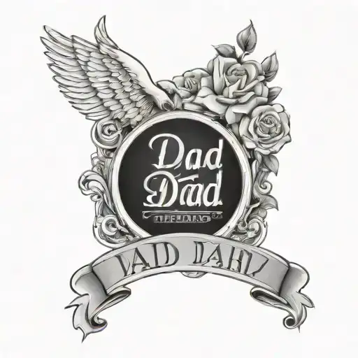 dad memorial tattoo design idea