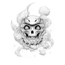 happy abyss tattoo design idea