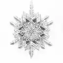 Paw print with Snowflake tattoo design idea