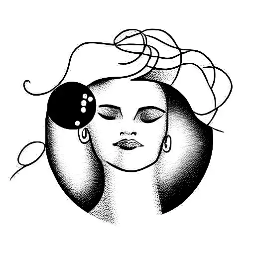 Aphrodite and the planet Venus tattoo design idea
