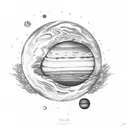 Aphrodite and the planet Venus tattoo design idea