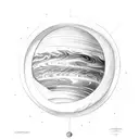 planet Venus and Goddess Venus tattoo design idea