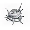 Snail tattoo design idea