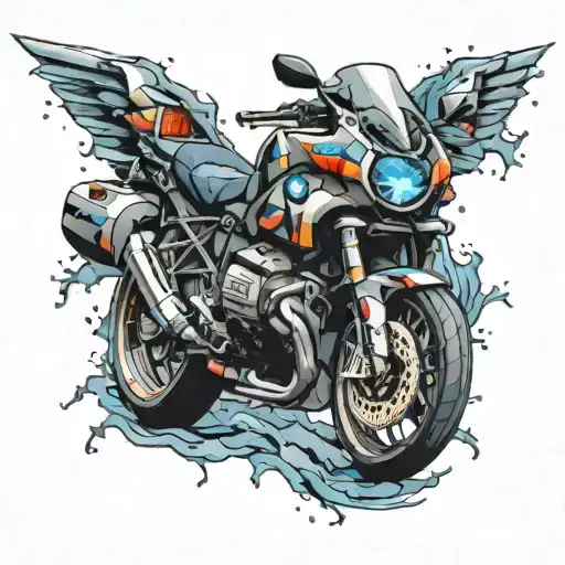 bmw logo car tattoo design idea