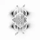 stylized audio waveform tattoo design idea