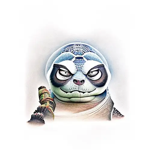 oogway from kung fu panda tattoo design idea