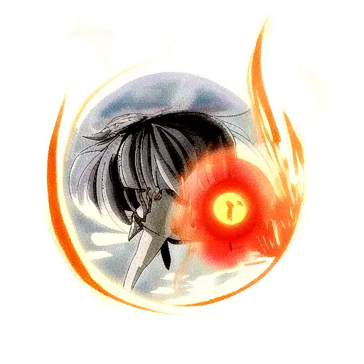 dying moon with crying sun tattoo design idea