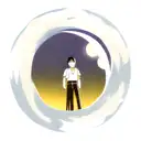 dying moon with crying sun tattoo design idea