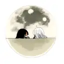 dying moon with crying sun tattoo design idea