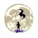 dying moon with crying sun tattoo design idea