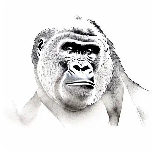 gorilla  tattoo design idea