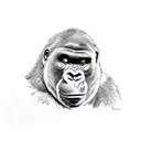 gorilla  tattoo design idea
