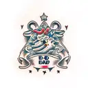 RIP dad tattoo design idea