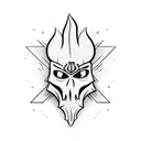 cartoon ghost tattoo design idea