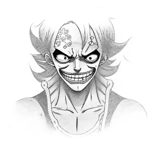 Nordico con personajes de one piece tattoo design idea