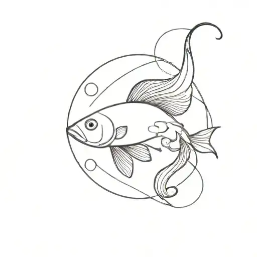 pisces fish tattoo design idea