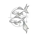 pisces fish tattoo design idea