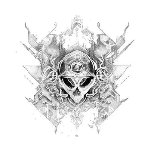 estoic alchemist motorcicle gssoline sleeve tattoo design idea