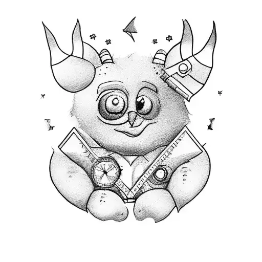 A book with children's drawings coming to life on the pages, symbolizing the power of education and imagination tattoo design idea