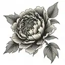 peony blossoms blooming tattoo design idea