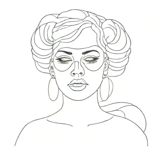 Un tatuaje que combine la esencia de tres cantantes : Adele, Sia y Rosalia tattoo design idea