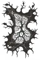 a neuron with damages to the myelin sheath tattoo design idea