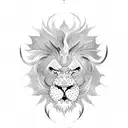 prometheus fire lion tattoo design idea