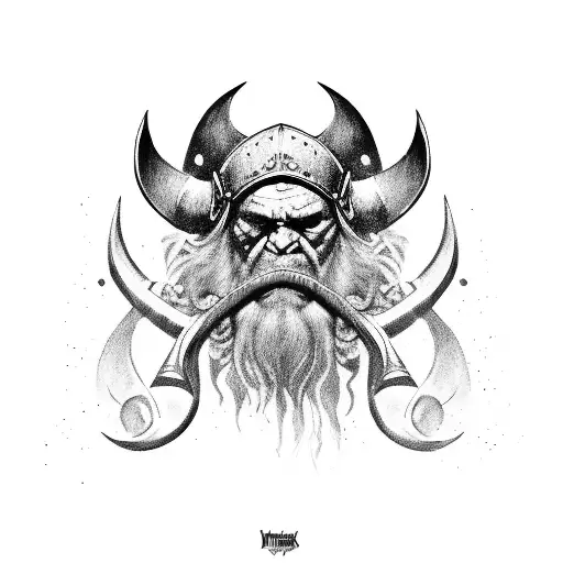 viking killer bersherk tattoo design idea
