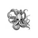 squid tattoo design idea