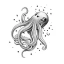 squid tattoo design idea