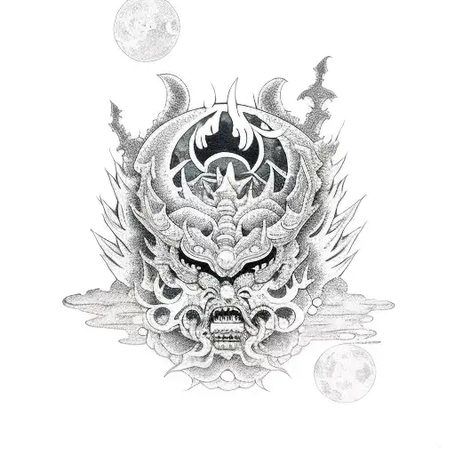 Terraria moon lord tattoo design idea