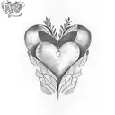 heart-shaped tattoo, each Flaherty family member's initials inside, surrounded by the Vermont Green Mountains.  tattoo design idea
