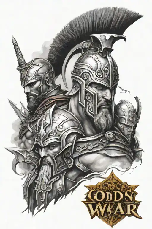 ares god of war, mars god of war, odin god of war tattoo design idea