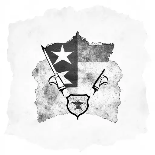 cuban map and a cuban flag for background  tattoo design idea