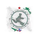 island of Cuba map with cienfuegos's province highlighted and a cuban flag for background  tattoo design idea