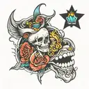 tooth line tattoo design idea