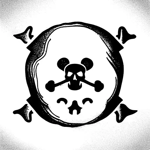 Davey Jones pirate face tattoo design idea