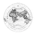 world map with longitude and latitude lines tattoo design idea