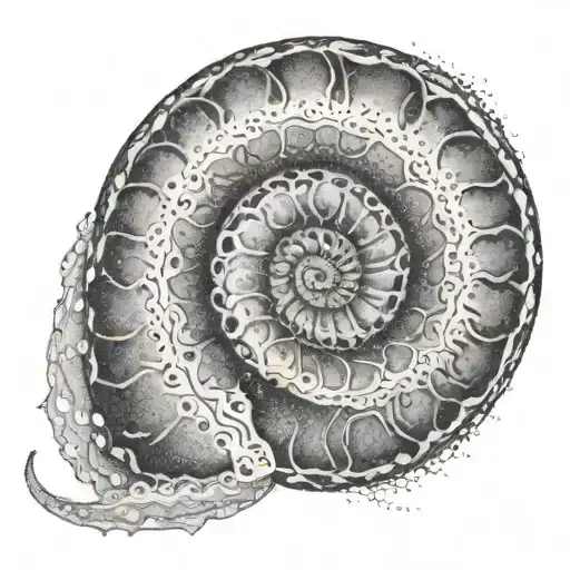 ammonite tattoo design idea