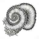 ammonite tattoo design idea