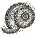 ammonite tattoo design idea