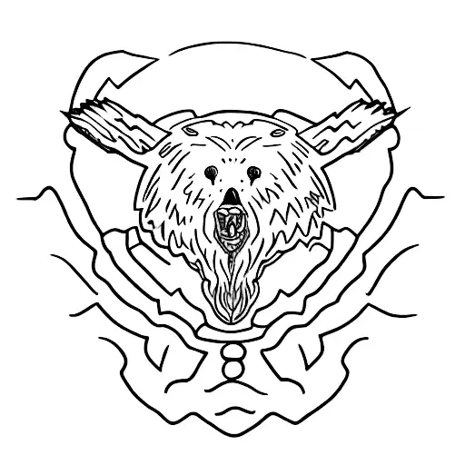 lower arm half sleeve, gothic 7, 4 bear paw, data hospitality  tattoo design idea