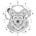 lower arm half sleeve, gothic 7, 4 bear paw, data hospitality  tattoo design idea