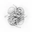 Musical notes intertwined with stethoscope tattoo design idea