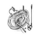 Musical notes intertwined with stethoscope tattoo design idea