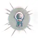 mushroom cloud from nuclear explosion with DNA helix incorporated into the base of it  tattoo design idea