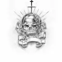 Catholic, Romans 8:18 tattoo design idea